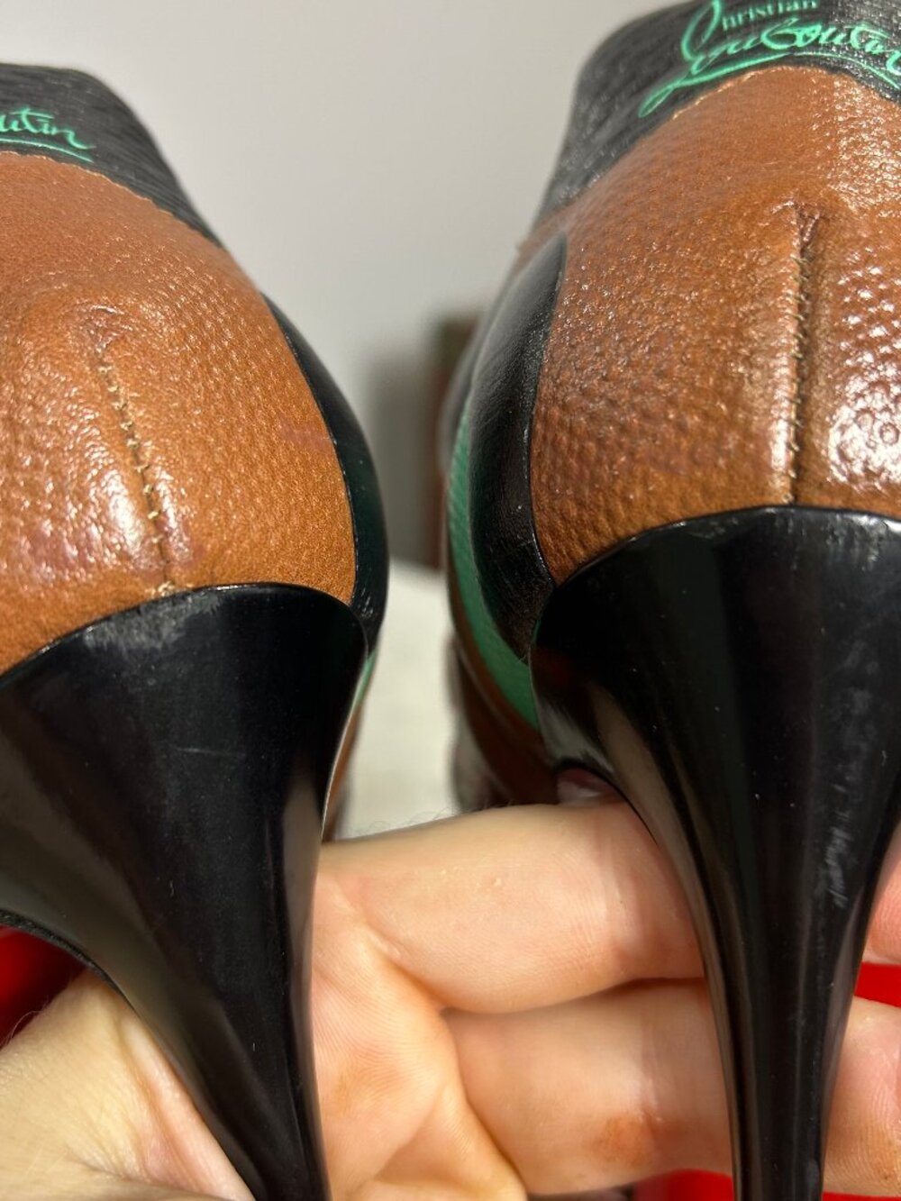 Christian Louboutin Boltina 120 Mint/Brown Sneaker Heels size 38.5 - Picture 11 of 11